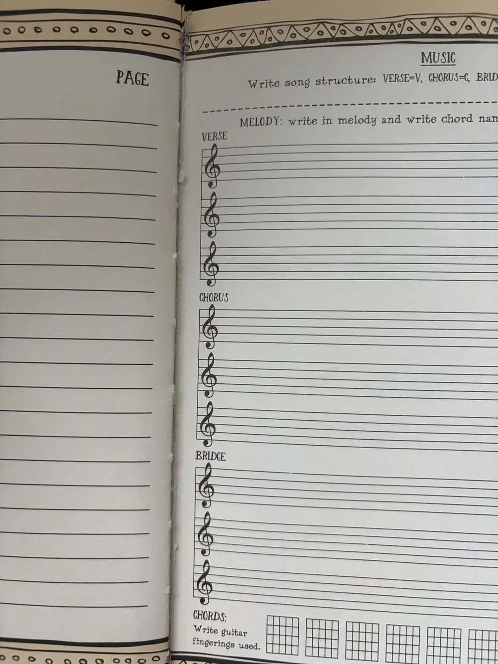 Peter Pauper Press Songwriter's Journal